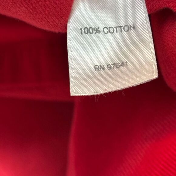 J. Jill M red corduroy fine wale cotton soft button front long sleeve tunic shir - Picture 11 of 11
